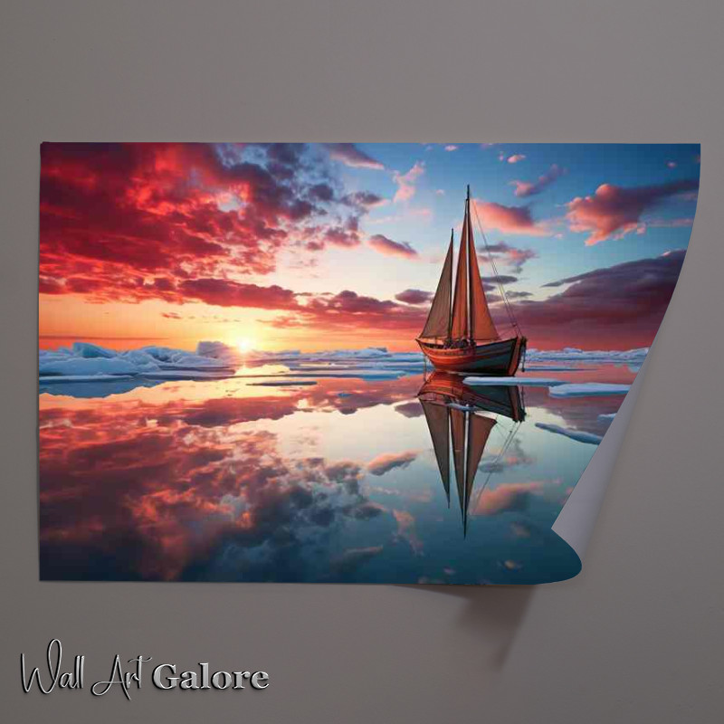 Buy Unframed Poster : (Ocean Embrace Sailboat)