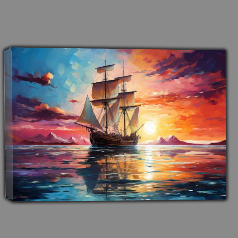 Buy Canvas : (Ocean Whispers Sailboats Mesmeric Sway)
