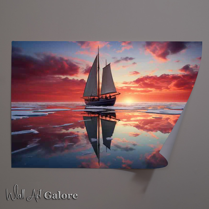 Buy Unframed Poster : (Oceans Dreamy Lullaby Sailboats Dance)