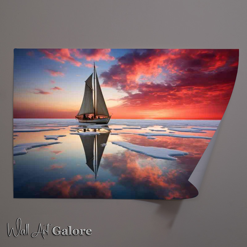 Buy Unframed Poster : (Sailboats Gentle Sway Seascapes Dreamy Palette)