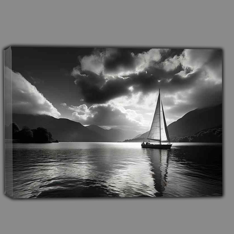 Buy Canvas : (Sailing Serenity Yacht On Tranquil Waters)