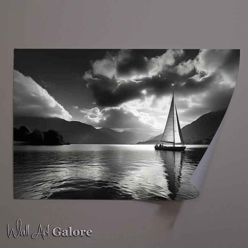 Buy Unframed Poster : (Sailing Serenity Yacht On Tranquil Waters)