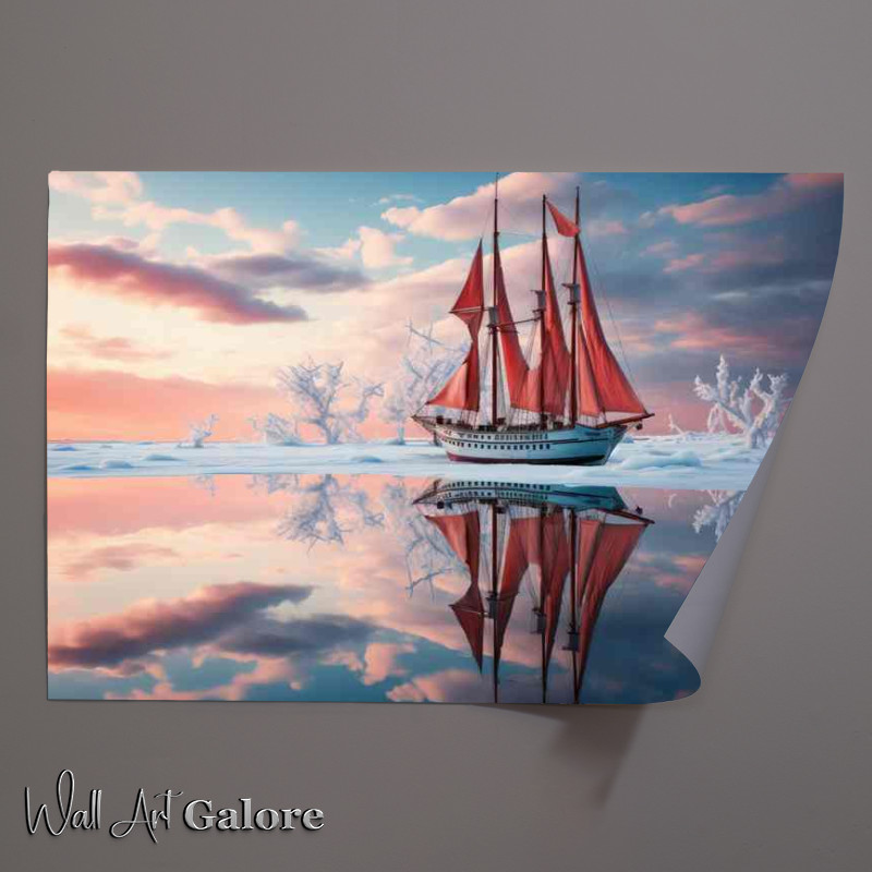 Buy Unframed Poster : (Seascape Serenity Yachts Delicate Drift)