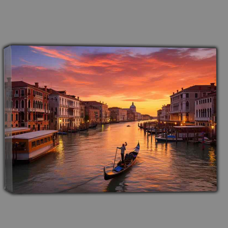 Buy Canvas : (Sunset Dreams Grand Canals Evening Majesty)