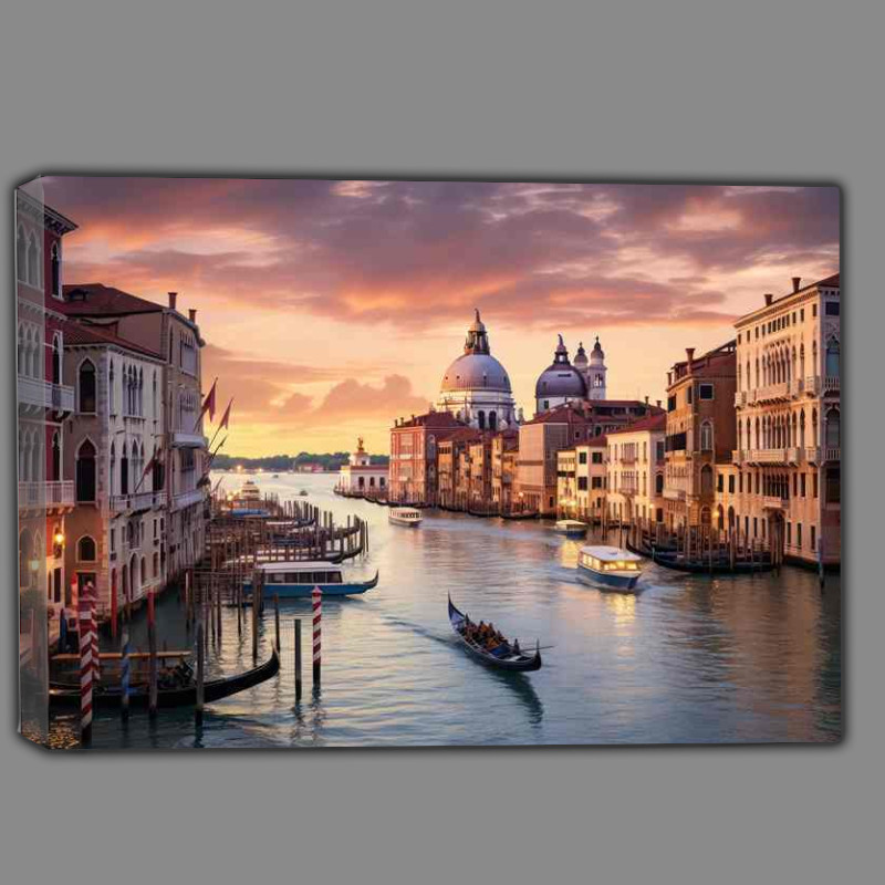 Buy Canvas : (Twilight Tapestry Grand Canals Golden Hour)