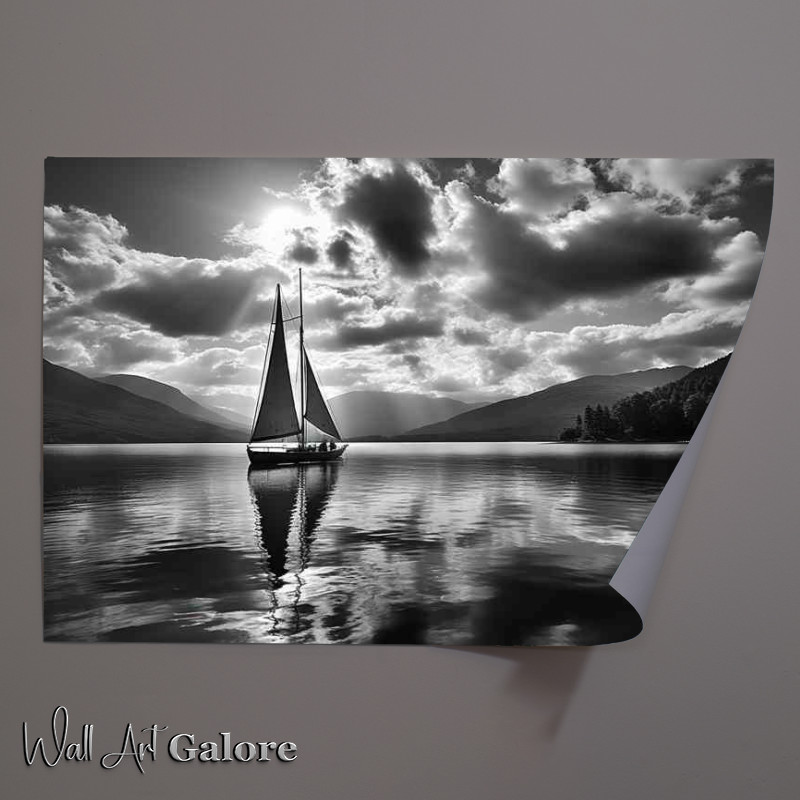 Buy Unframed Poster : (Twilights Embrace Of Yachts Silhouette)
