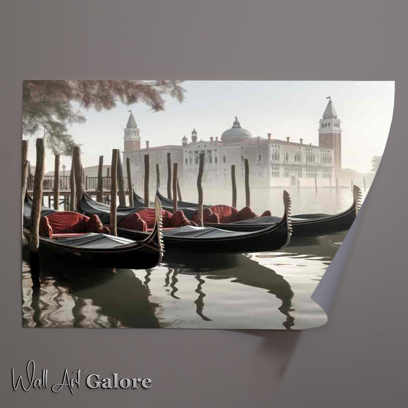 Buy Unframed Poster : (Venice Dreams Gondola On Quiet Water)