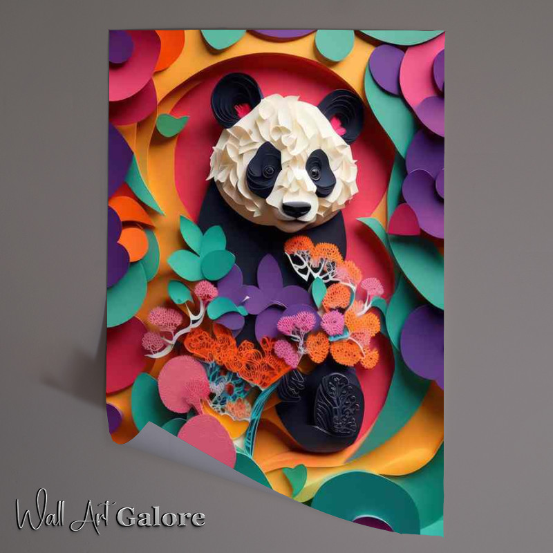 Buy Unframed Poster : (Artistic Explorations Pete The Panda Animals and Blooms)
