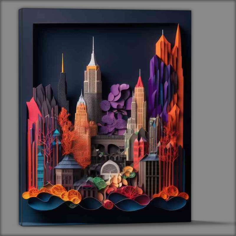 Buy Canvas : (Cities Flourishing Along Riverbanks)
