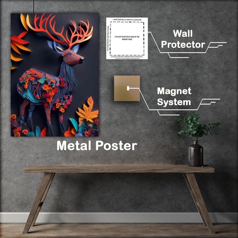 Buy Metal Poster : (Colorful Kingdoms Of David The Deer)