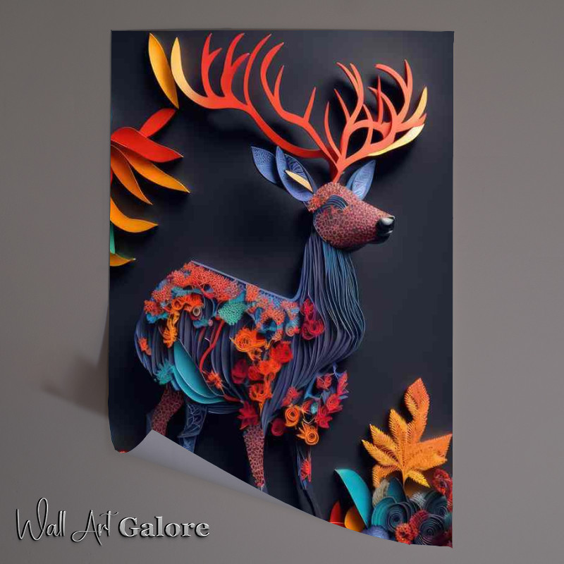 Buy Unframed Poster : (Colorful Kingdoms Of David The Deer)
