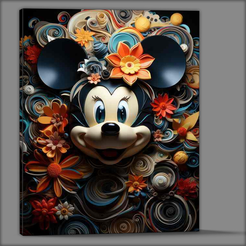 Buy Canvas : (Floral Wonderland Artistic Mandy The Mouse and Blooms)