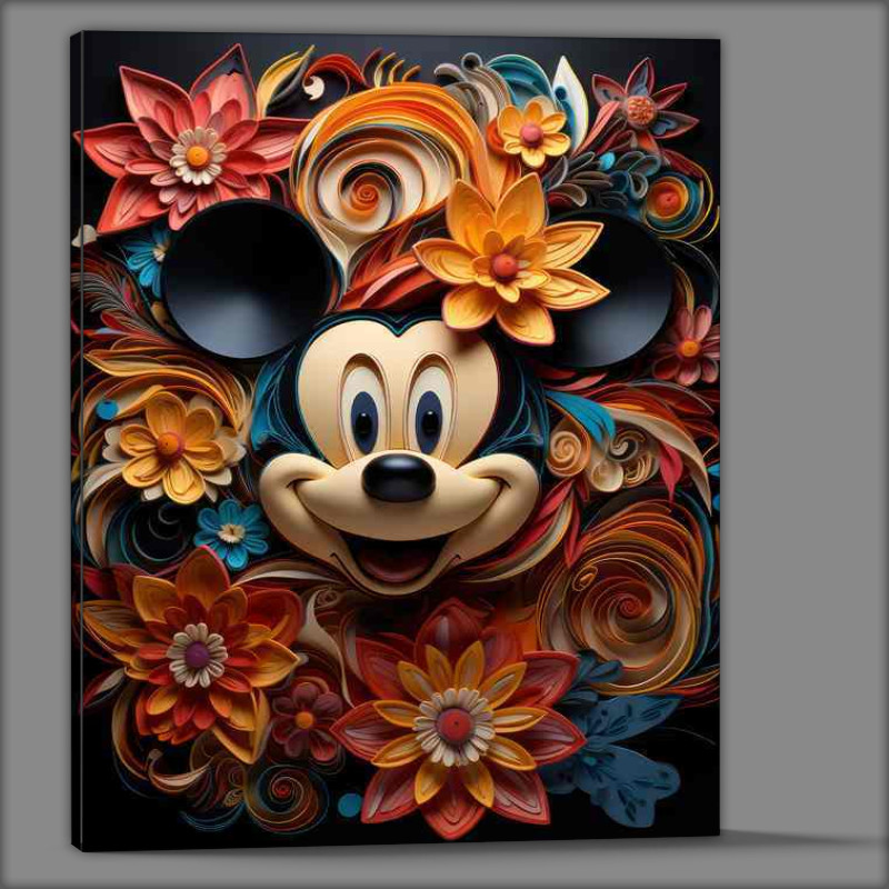 Buy Canvas : (Floral and Mike The Mouse Animal Artistry)