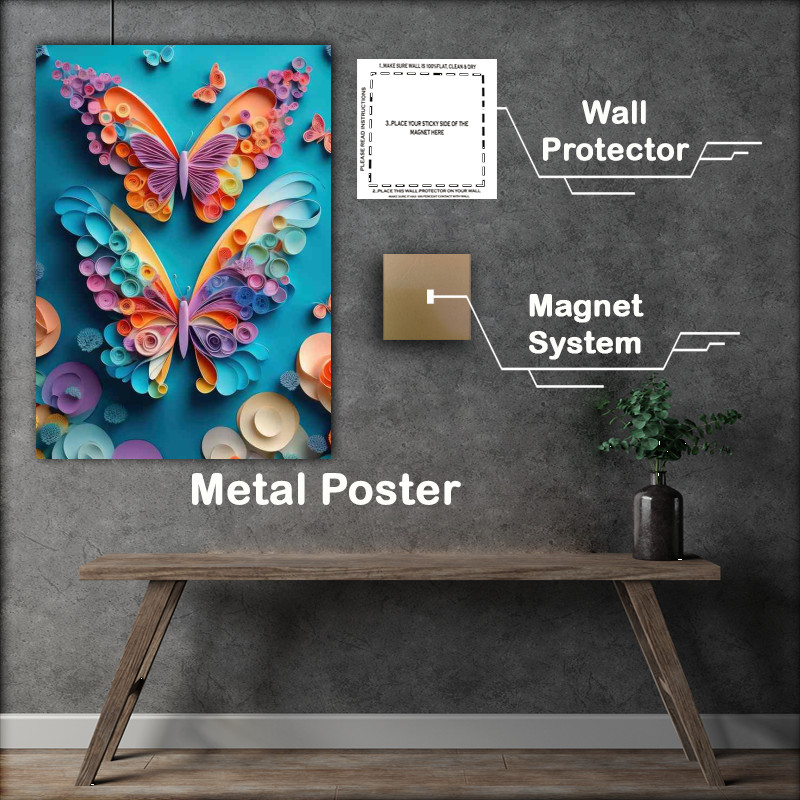 Buy Metal Poster : (Garden Wonders Of The Butterfly)