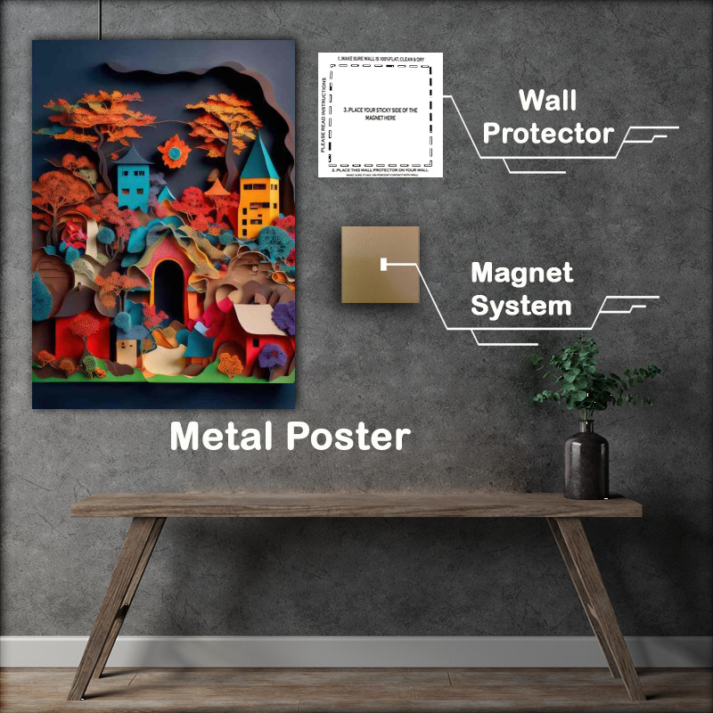 Buy Metal Poster : (High-Altitude Havens Little Towns)