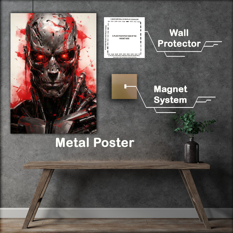 Buy Metal Poster : (Terminator Japanese ink)