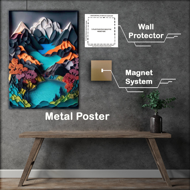 Buy Metal Poster : (Peaks and People The Unique Life in Mountain Cities)