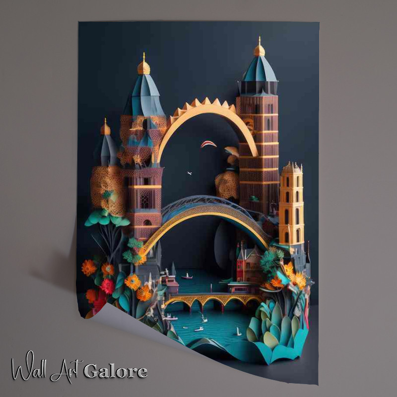 Buy Unframed Poster : (Rippling Through Civilization The Impact of River Cities)