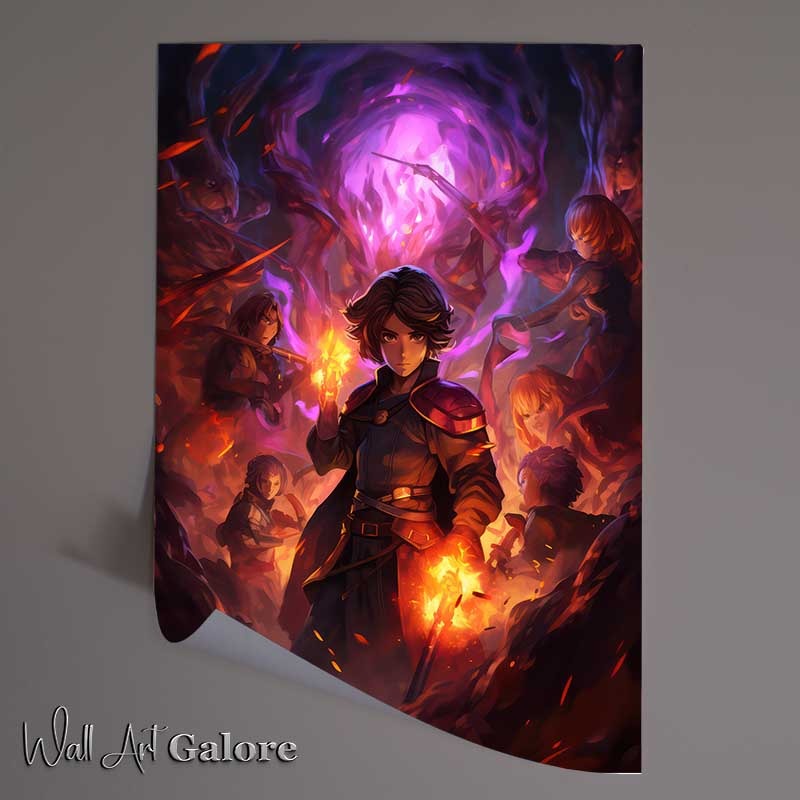 Buy Unframed Poster : (Anime wizzard Some colorful characters)