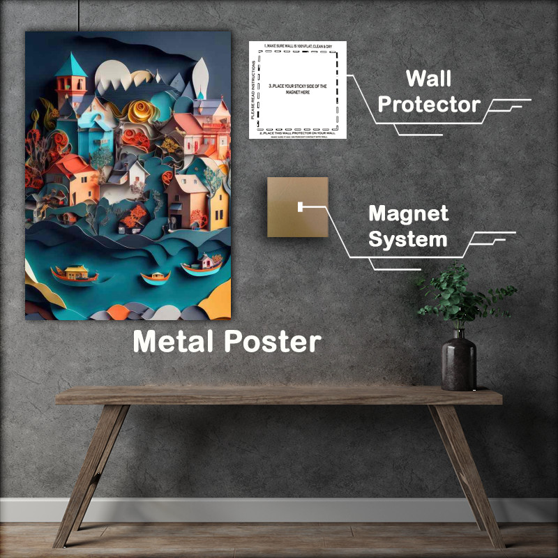 Buy Metal Poster : (Sailing through Venice)