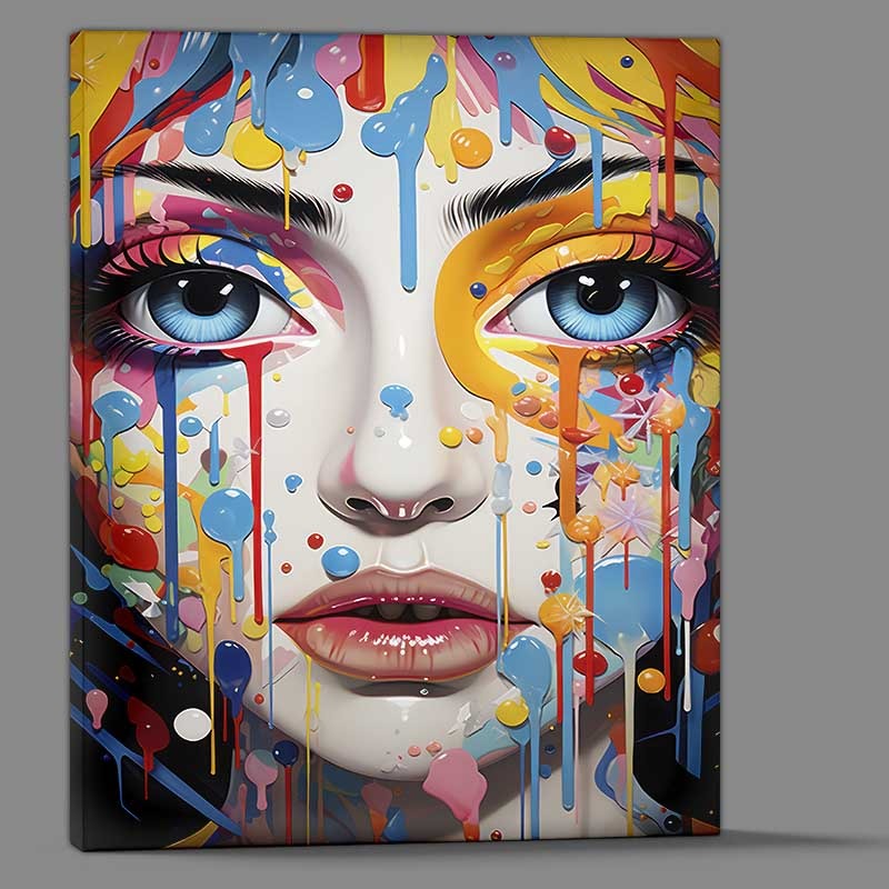 Buy Canvas : (Rainbow Reverie colourful shapes colors and objects)