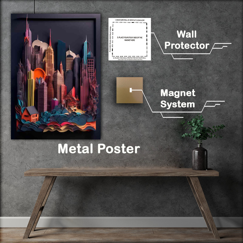 Buy Metal Poster : (Sky High Sanctuaries Inner Citys)