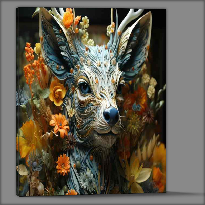 Buy Canvas : (The Art of Nature Captivating Floral and Deer Imagery)