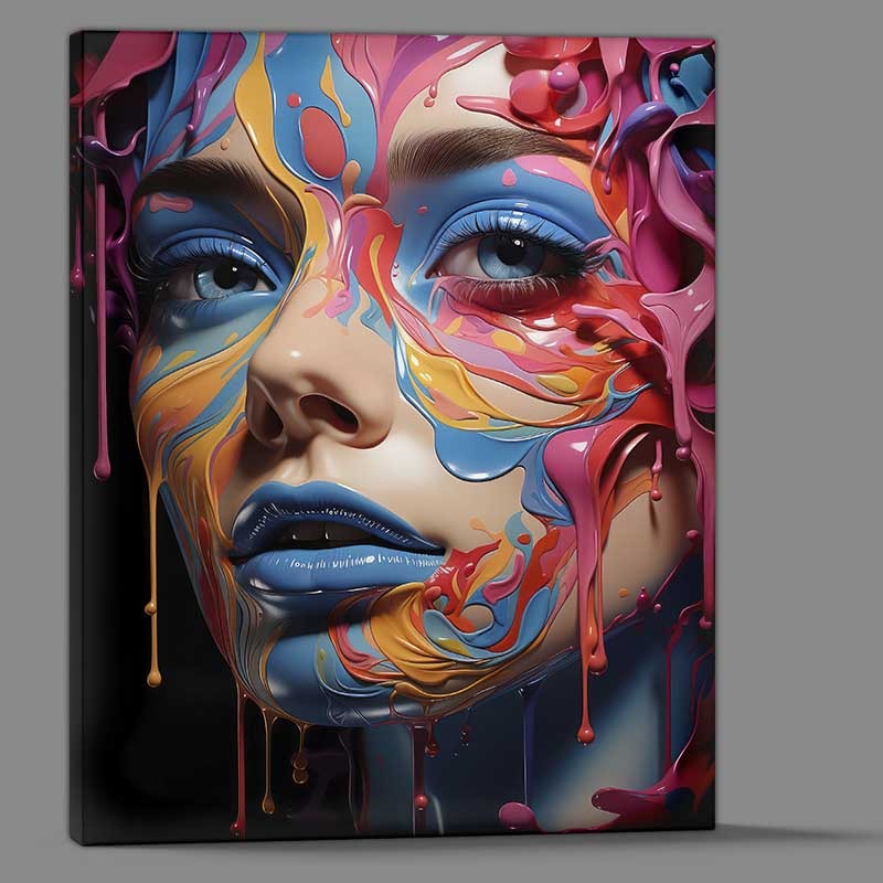 Buy Canvas : (Rainbow Rhapsody Emotional painted face)