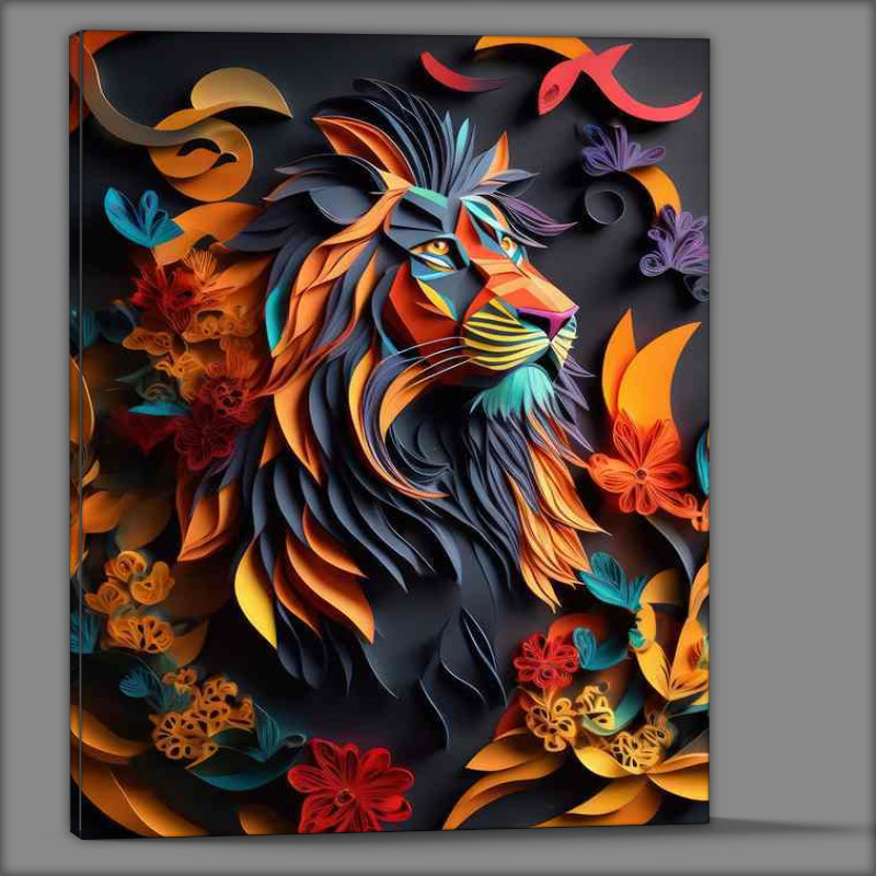 Buy Canvas : (Wildlife in Bloom the Tiger)