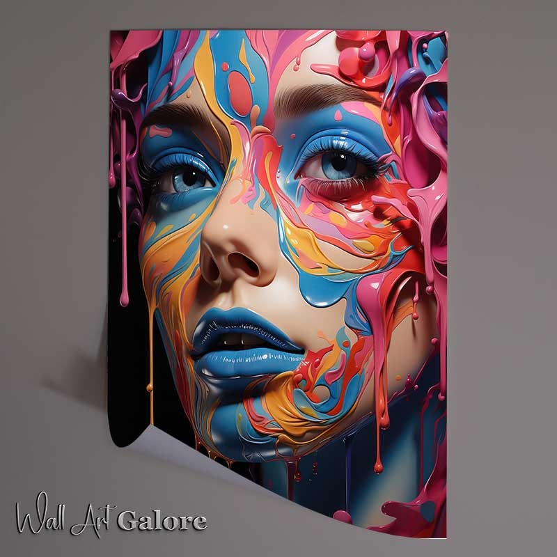 Buy Unframed Poster : (Rainbow Rhapsody Emotional painted face)
