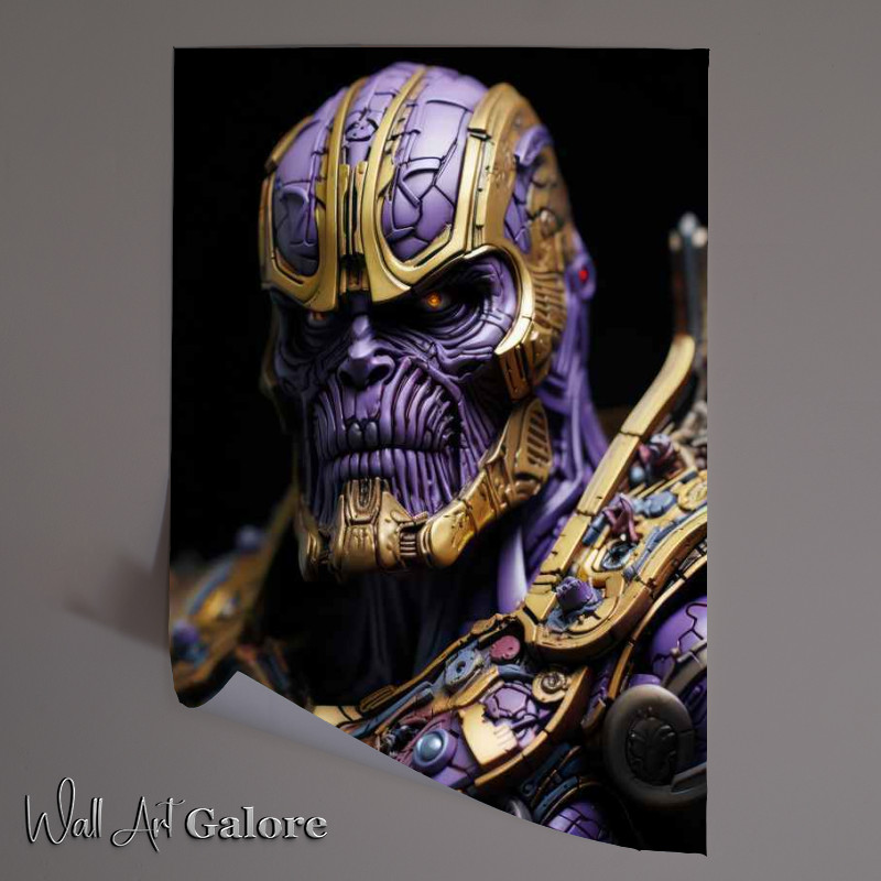 Buy Unframed Poster : (Thanos hyper plasticine peuple and gold)