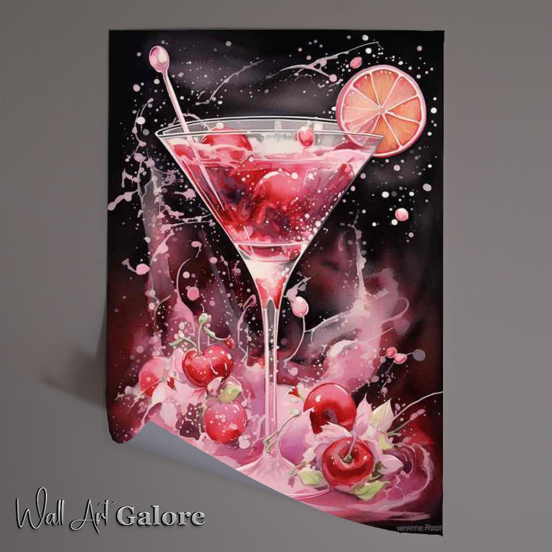Buy Unframed Poster : (Cocktail Noir Martini Illustrations with a Mysterious Vibe)