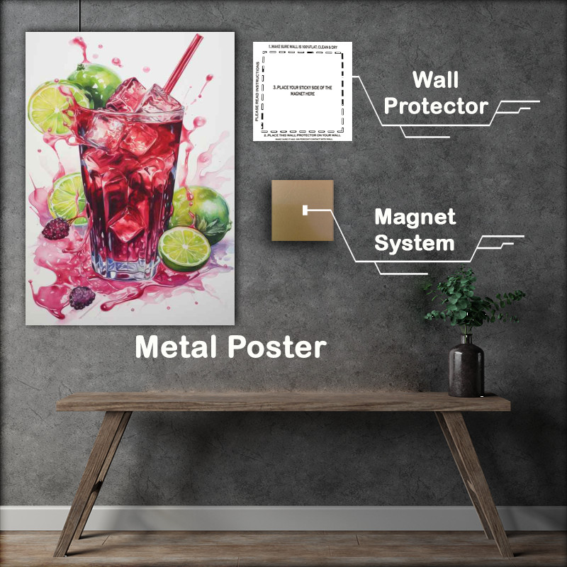 Buy Metal Poster : (Garnished Glory The Beauty of Embellished Cocktails)
