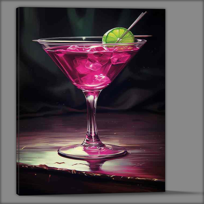 Buy Canvas : (Glistening Glass Martini in Dazzling Color Tones)