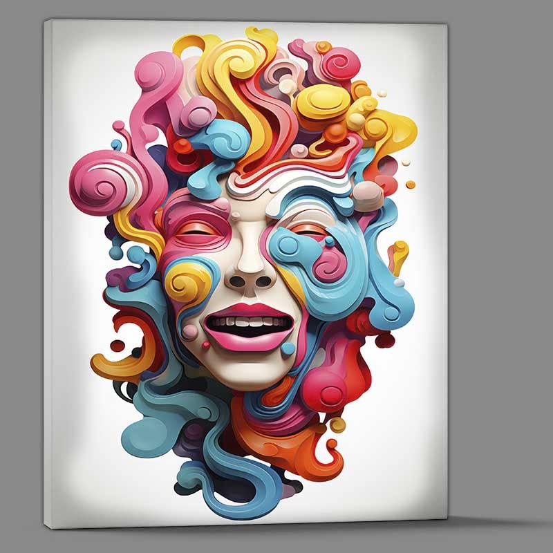 Buy Canvas : (Spectrum of Emotions with colorful face)