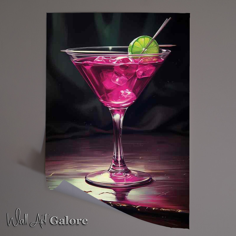 Buy Unframed Poster : (Glistening Glass Martini in Dazzling Color Tones)