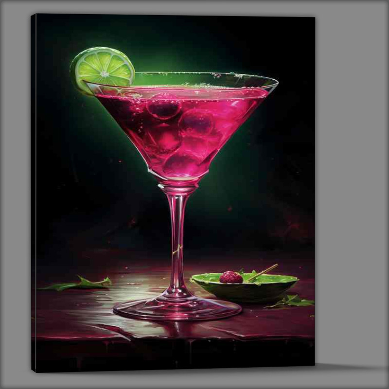 Buy Canvas : (Martini Masterpieces in Magenta and Emerald)