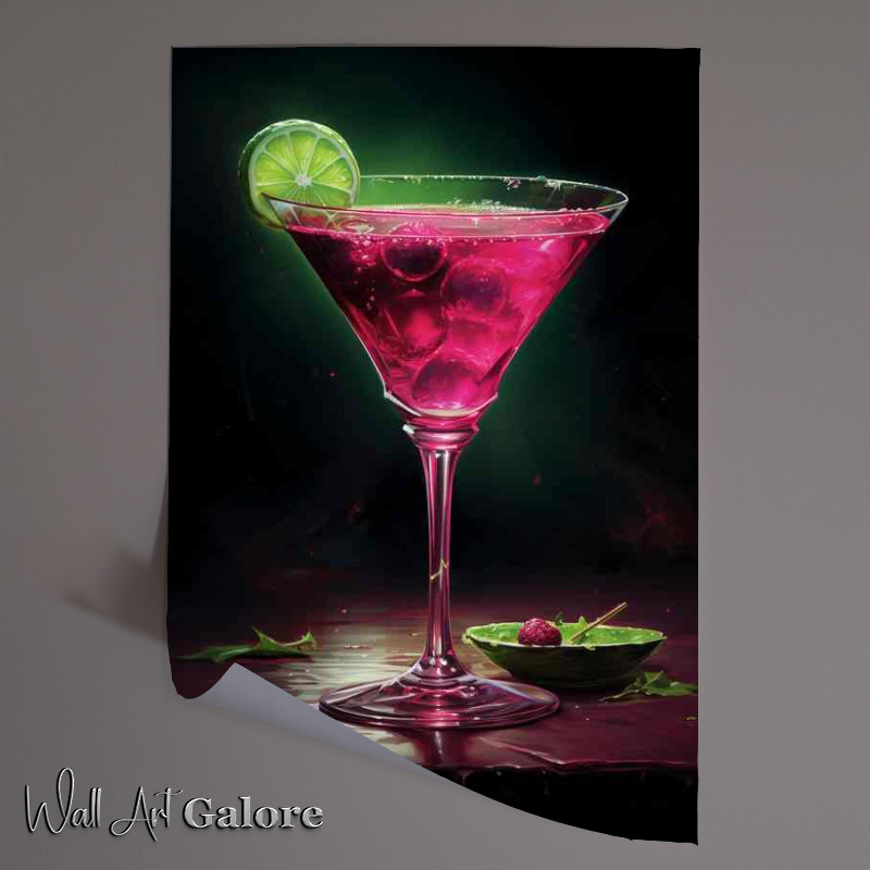 Buy Unframed Poster : (Martini Masterpieces in Magenta and Emerald)