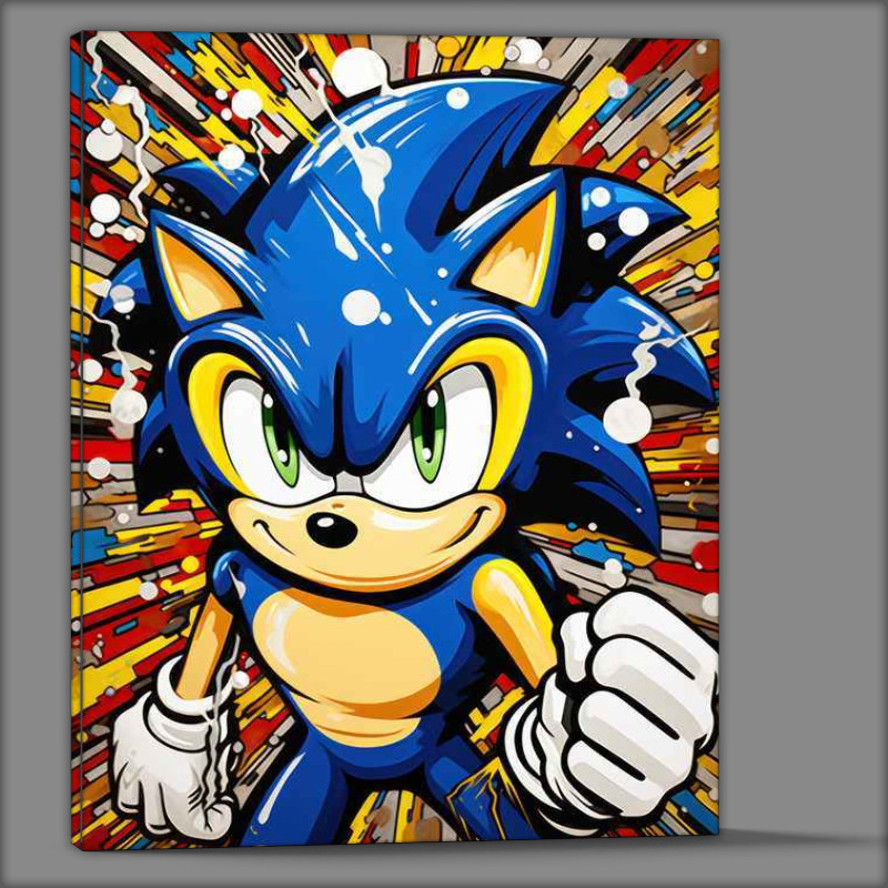 Buy Canvas : (The Blue Hedgehog in pop art style)