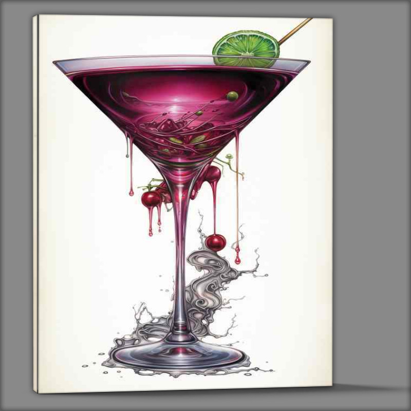 Buy Canvas : (Sips in Spectrum The Magenta And Emerald Martini Experience)