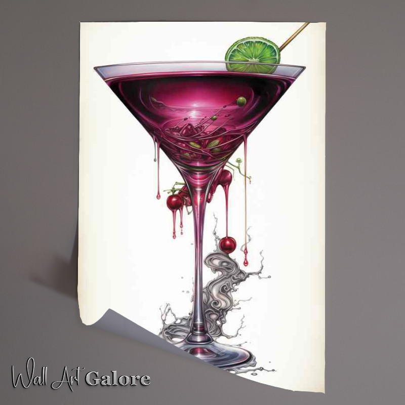Buy Unframed Poster : (Sips in Spectrum The Magenta And Emerald Martini Experience)