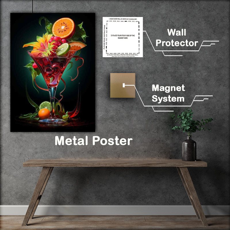 Buy Metal Poster : (The Intersection of Art and Mixology)