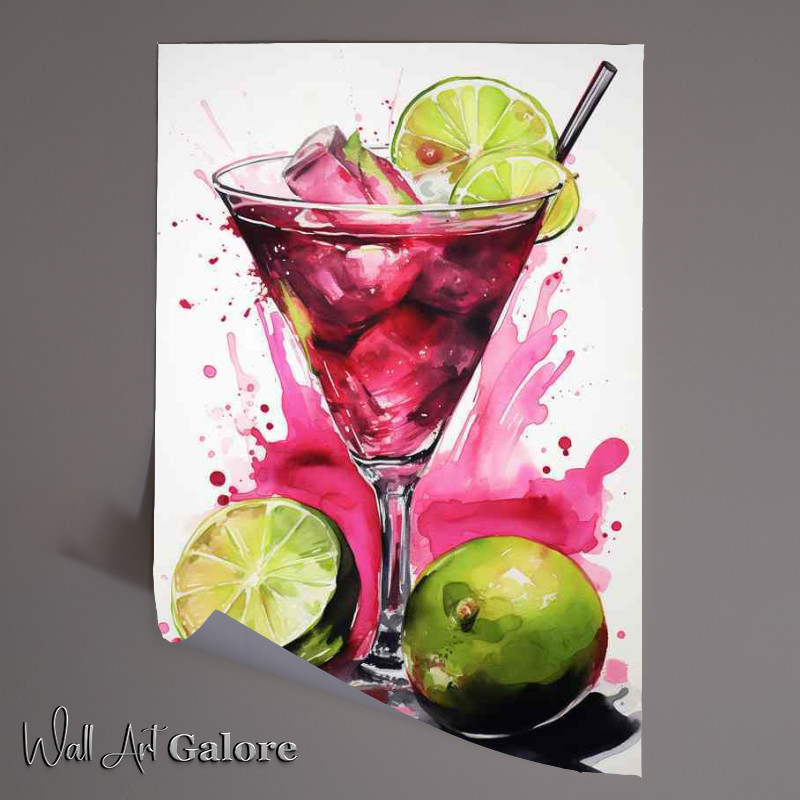 Buy Unframed Poster : (Wine Enthusiast Whiskers Art Prints for Feline Lovers)