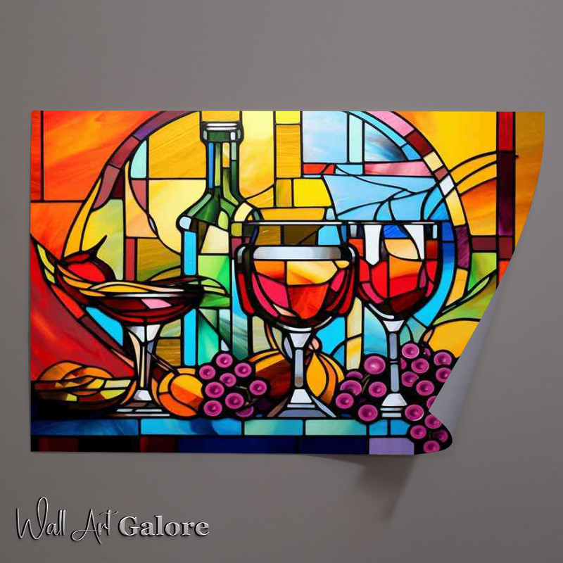 Buy Unframed Poster : (Bottled Brilliance Abstract Paintings of Wine Moments)