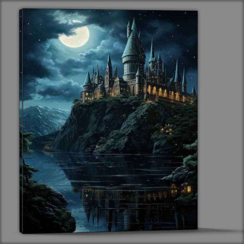 Buy Canvas : (The Castle surrounded by water hogwarts srtle cartoon)