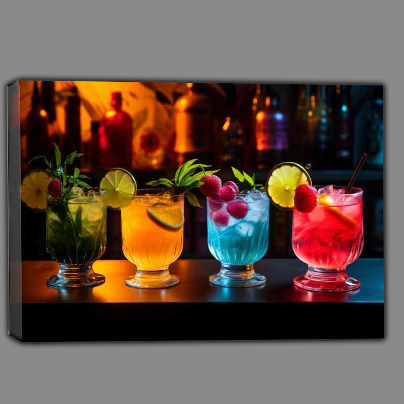 Buy Canvas : (Dark Elegance Margarita Art Unique Cocktail Illustrations)