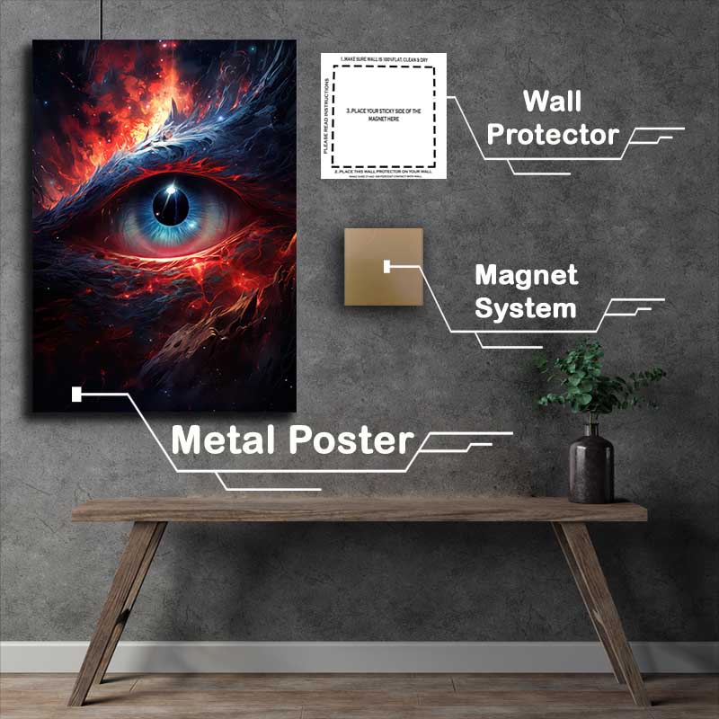 Buy Metal Poster : (Surreal Spectrum an eye)