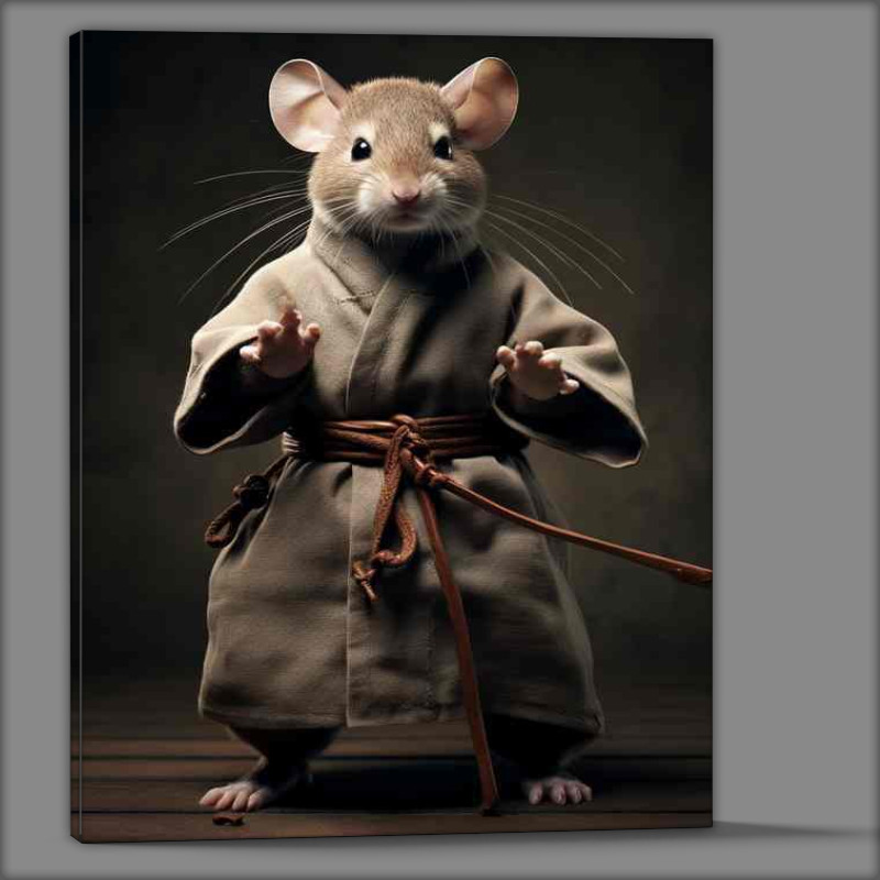 Buy Canvas : (A Mouse dressed in a kung fu outfit)