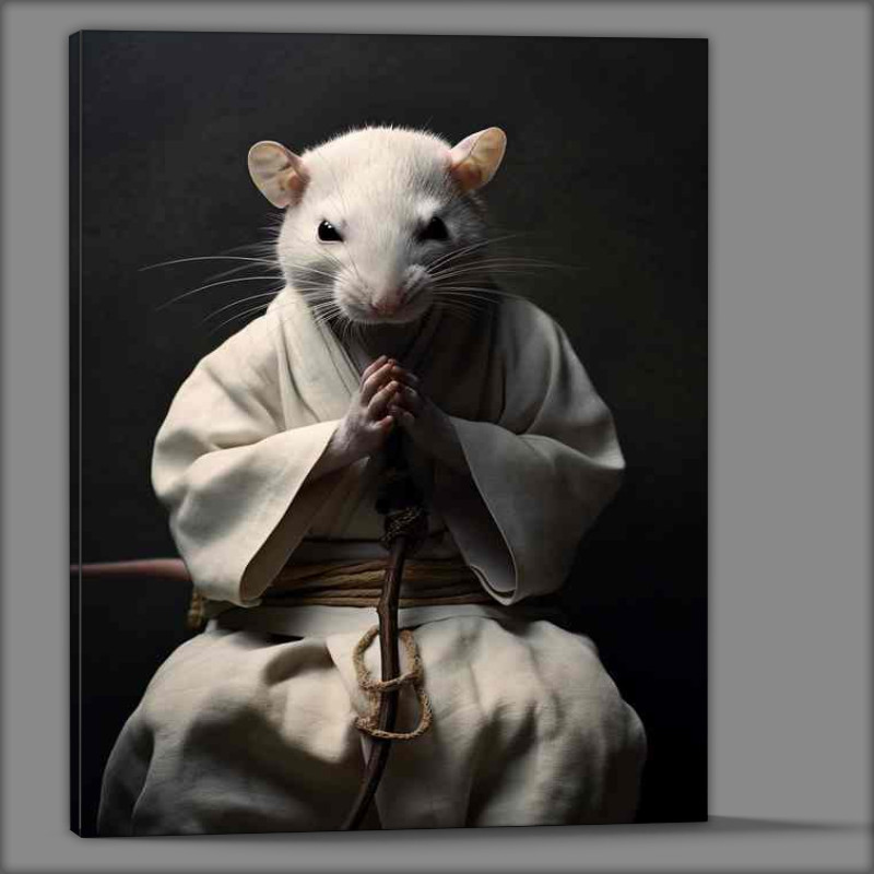 Buy Canvas : (A ninja Mouse who wears a Karate suit)