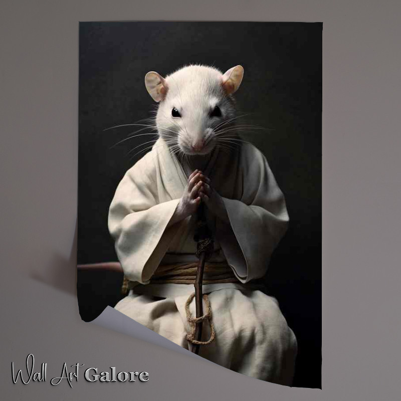 Buy Unframed Poster : (A ninja Mouse who wears a Karate suit)